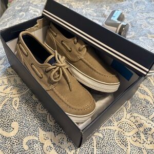 New in box kids Tan Boat Shoes Nautical size 2